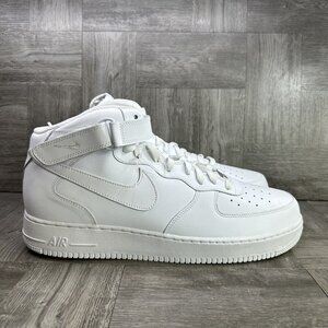 Nike Air Force 1 Mid '07 Men's size 17 Triple White Shoes CW2289-111